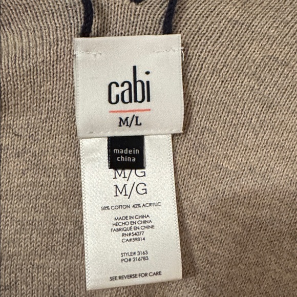 CAbi Reversible Poncho in Med/Large, Navy and Khaki - Picture 7 of 7